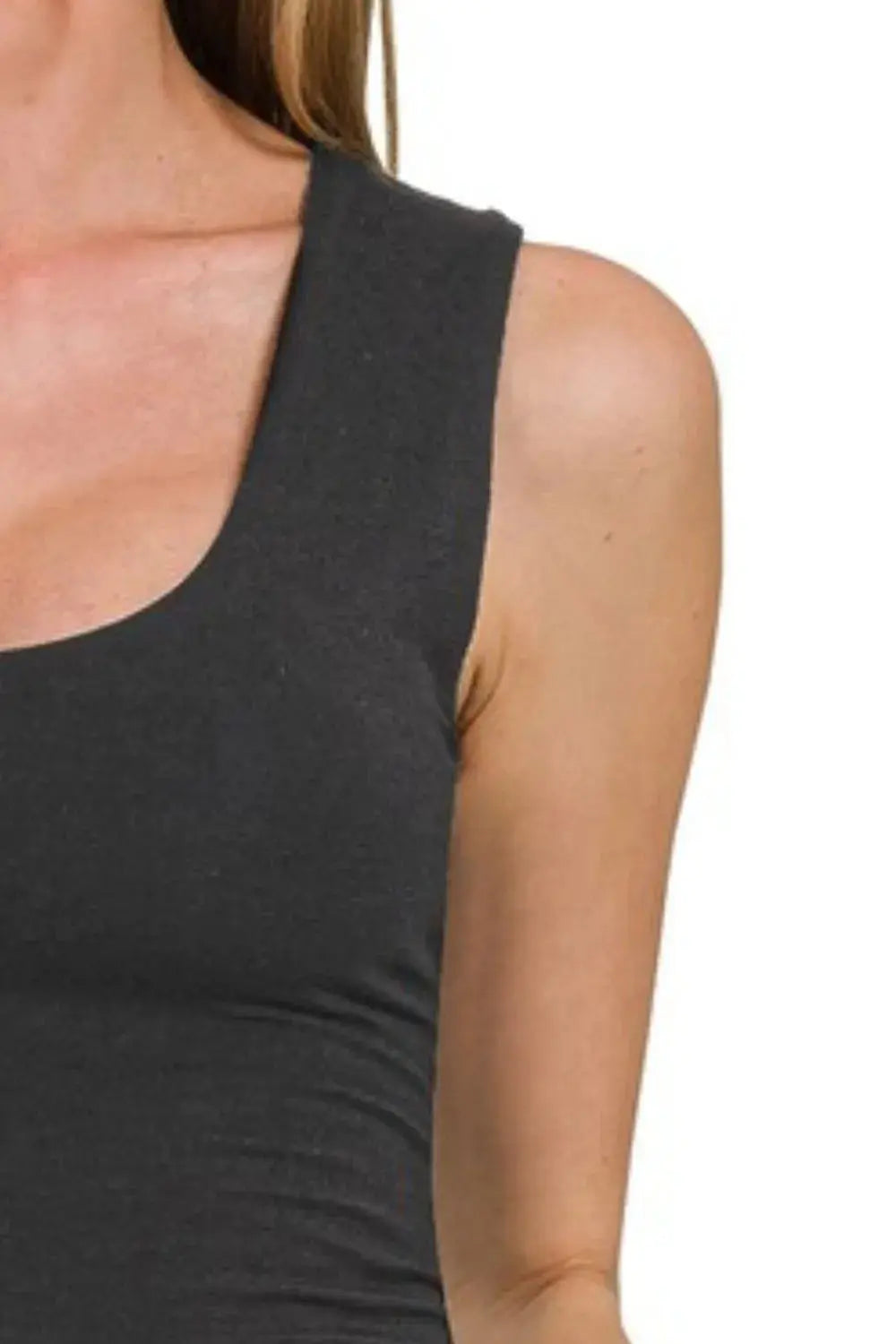 Zenana Double Layered Cropped Tank Top - Love Salve